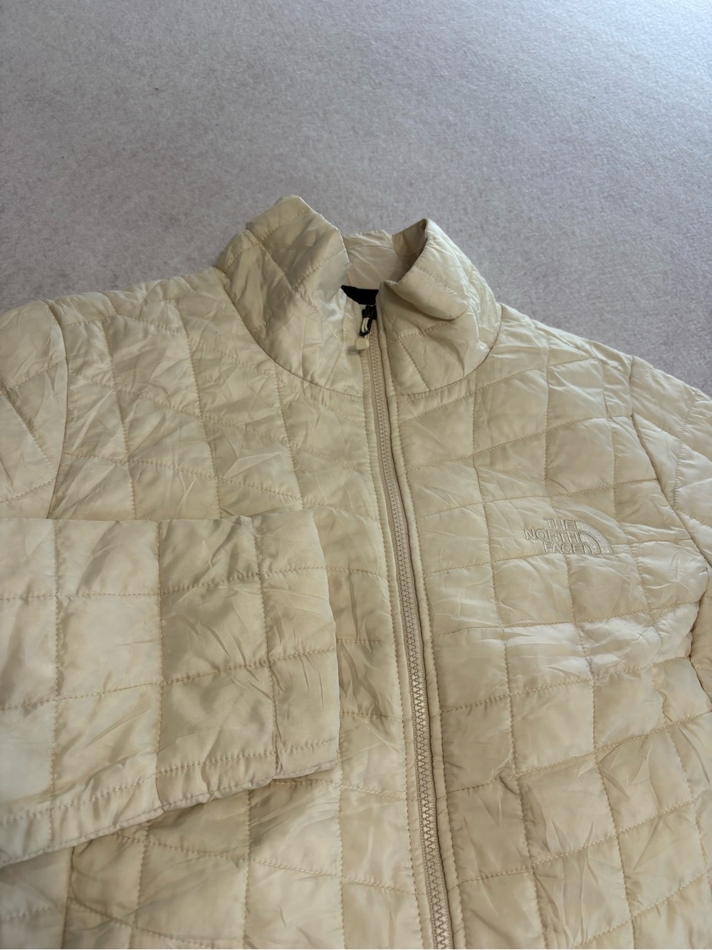 The North Face Women's Cream Quilted Puffer Jacket